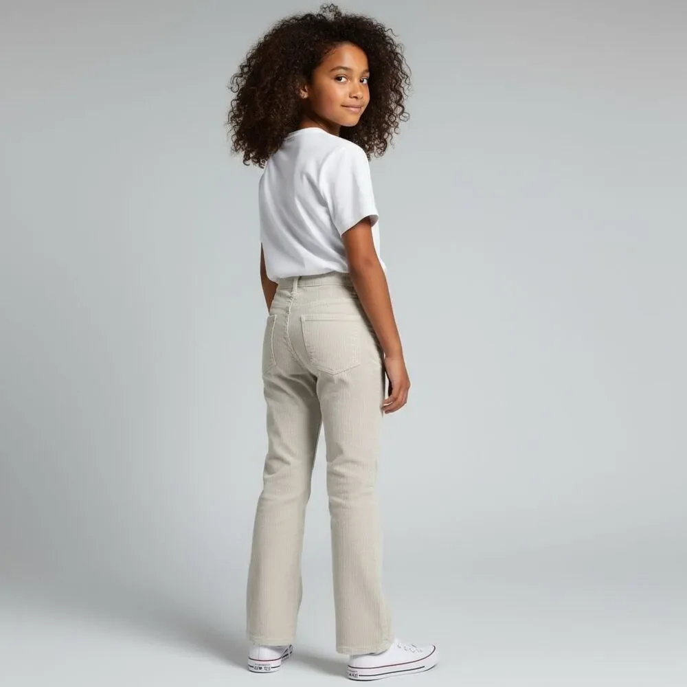Girls corduroy Old Navy pants high rise size 8 tan